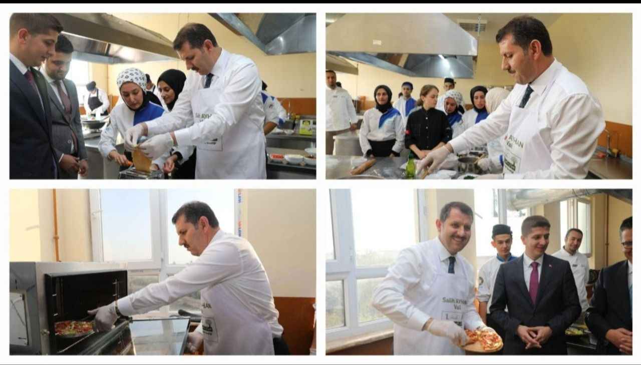 Şanlıurfa Valisi Ayhan önlüğünü giyip hünerlerini gösterdi