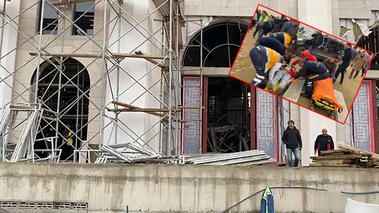 Cami inşaatında iskele çöktü: 1 ölü, 19 yaralı