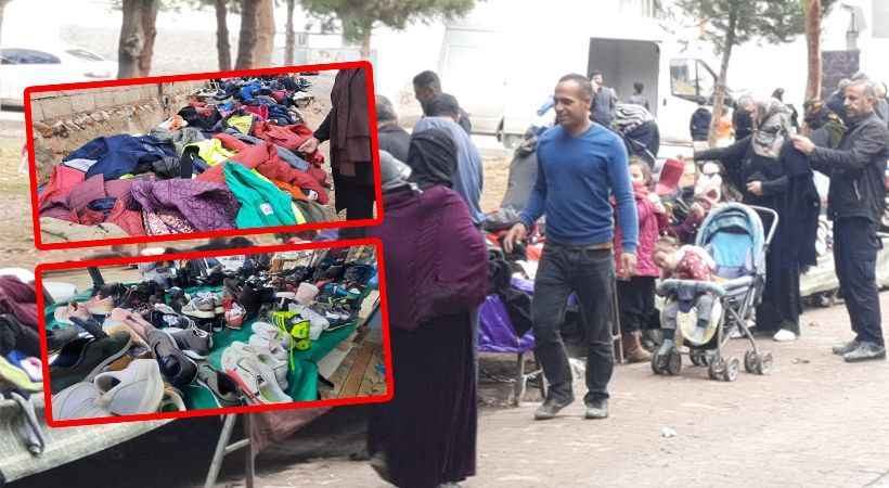 Akçakale'de Ekonomik kriz muhtaç aileleri ikinci el pazarına yöneltti