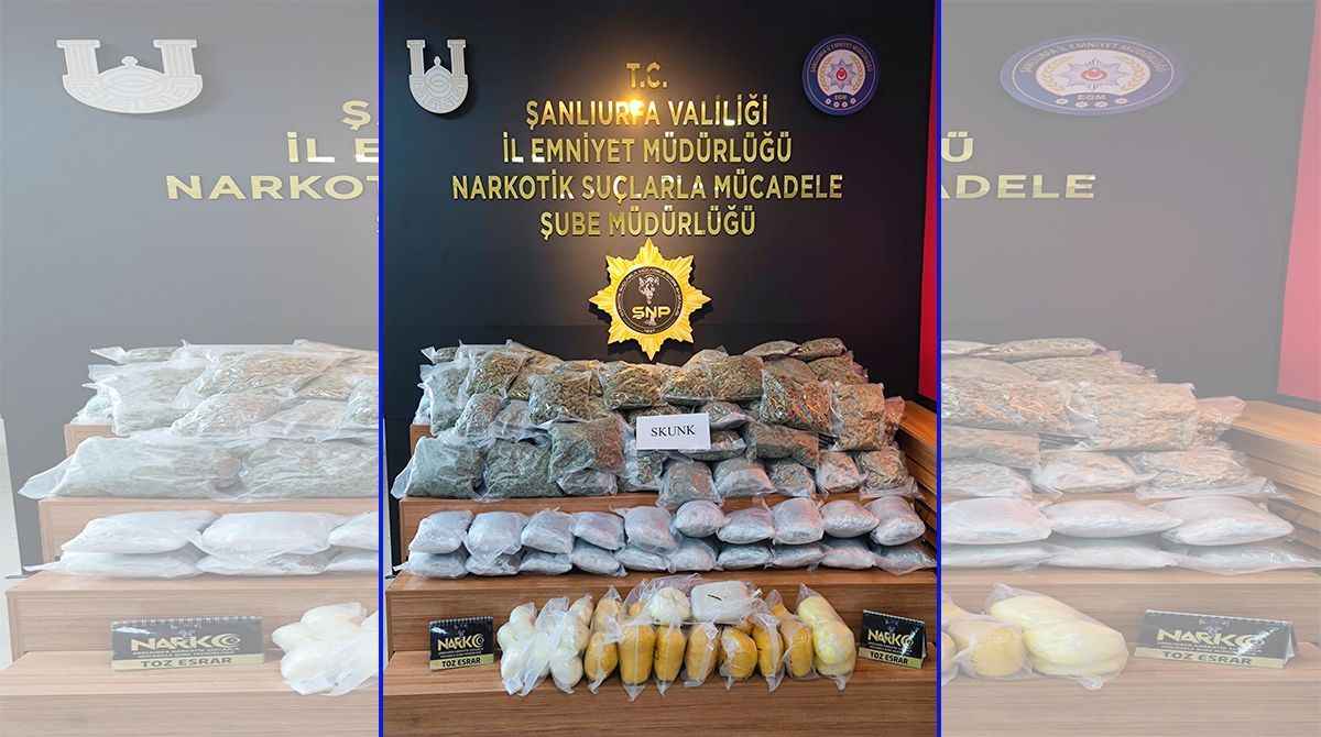 Urfa'da piyasa değeri 3 milyon liranın üzerinde uyuşturucu ele geçirildi