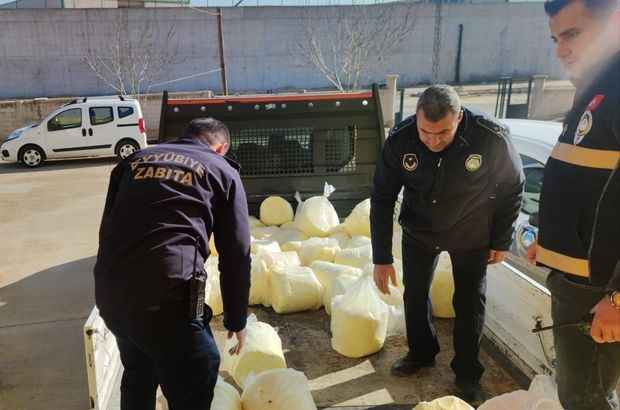 Şanlıurfa'da 1 ton 260 kilogram küflenmiş tereyağı ele geçirildi