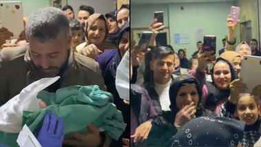 Şanlıurfa'da 18 yıl sonra çocuk sahibi olan çiftin bebekleri, zılgıtlarla karşılandı