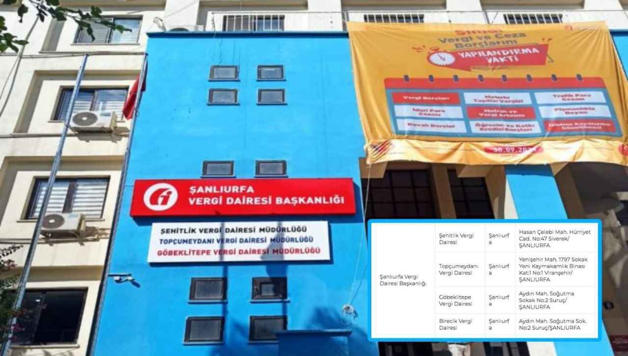 Urfa’daki vergi dairelerinin deprem sonrası geçici hizmet yerleri belli oldu