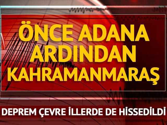AFAD duyurdu: Adana Saimbeyli'de 4,5 ve Kahramanmaraş'ta 4,0 büyüklüğünde iki deprem