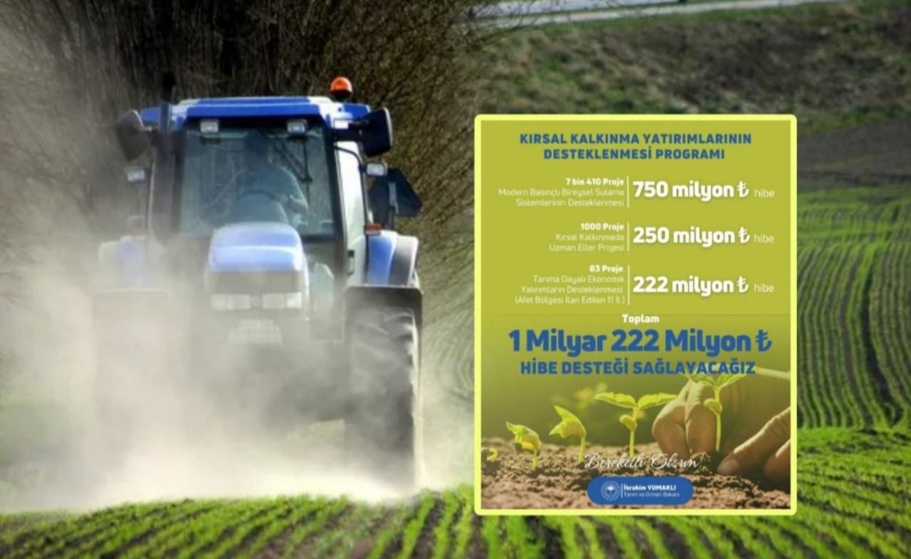 Kırsalı kalkındıracak projelere 1 milyar hibe desteği