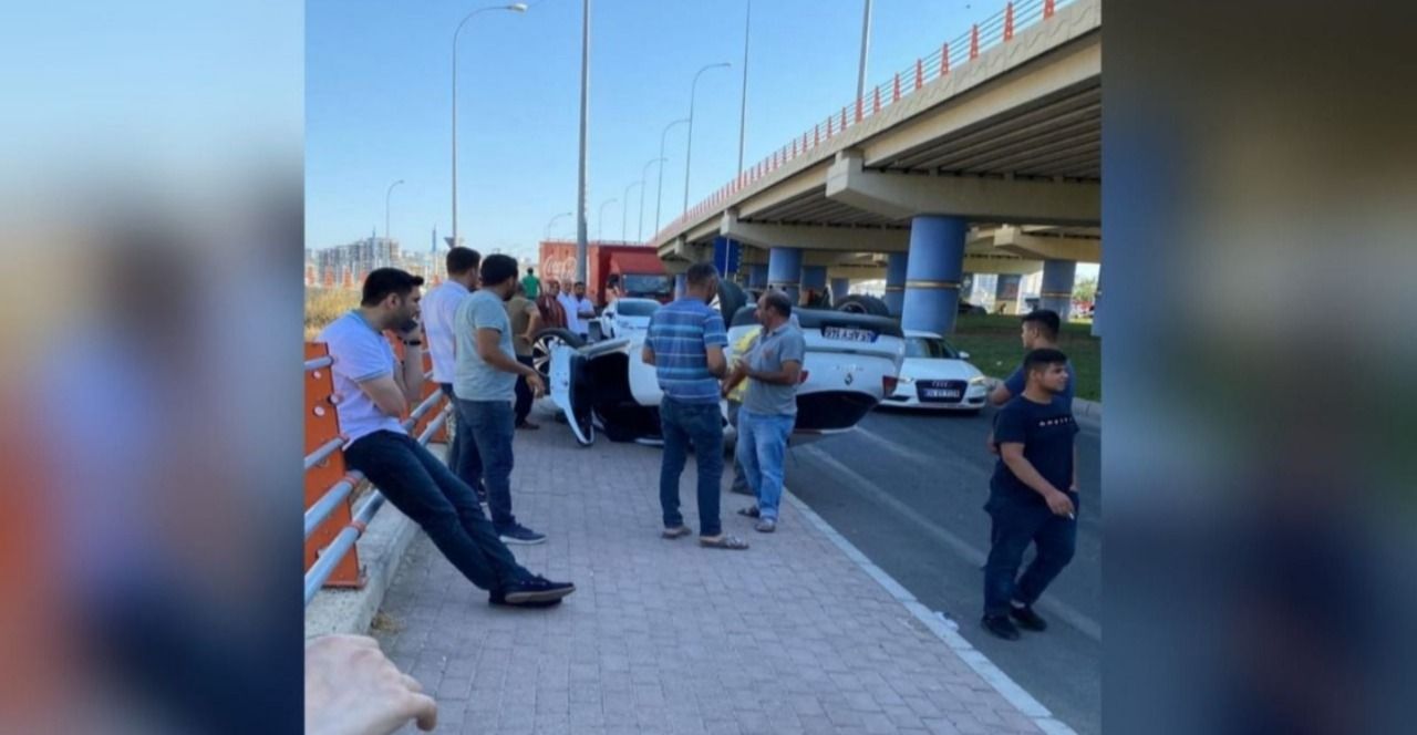 Şanlıurfa'da Kontrolden çıkan otomobil takla attı