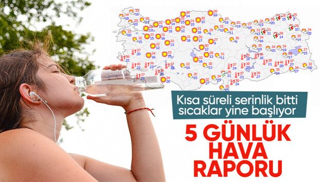 Meteoroloji paylaştı! Kısa süreli serinlik yerini tekrar kavurucu sıcağa bırakıyor.