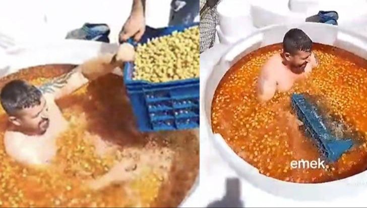 Görüntüler sosyal medyada infial yaratmıştı... Çıplak halde zeytin tankının içine giren kişi tutuklandı!