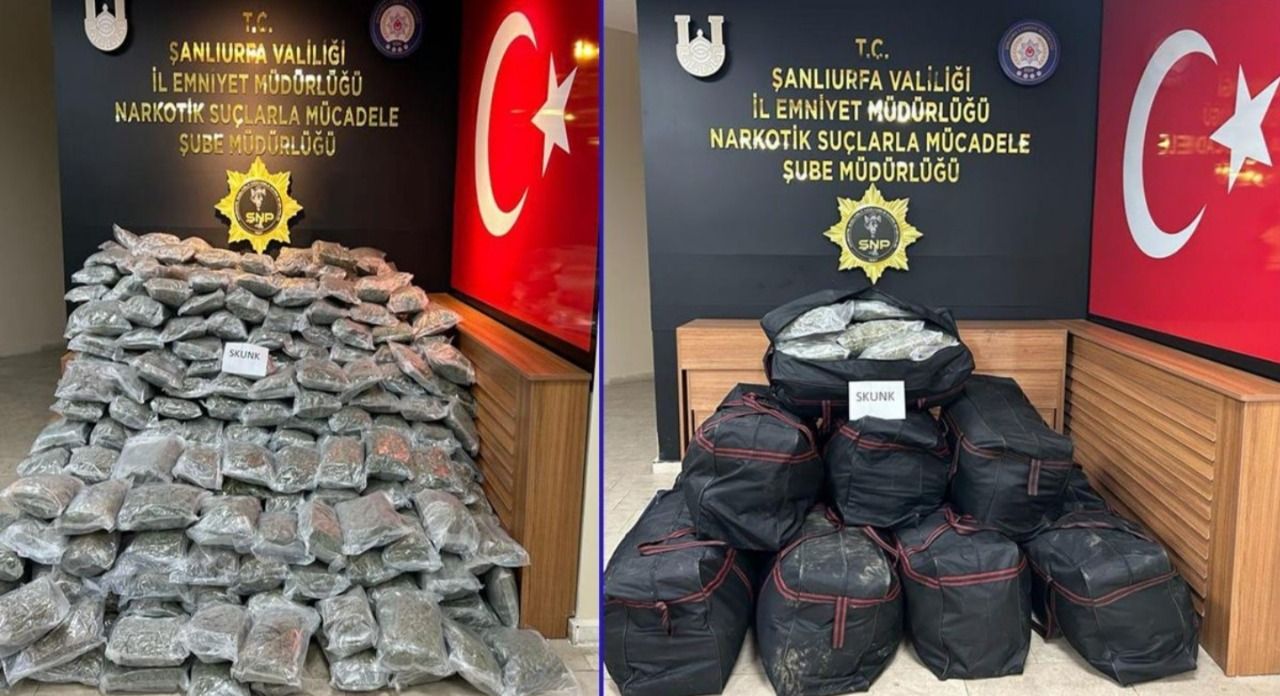 Urfa’da 177 kilo skunk ele geçirildi