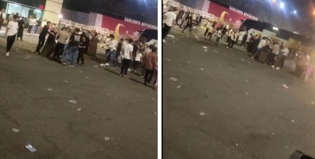 Urfa’da asker uğurlamasında kavga kamerada!