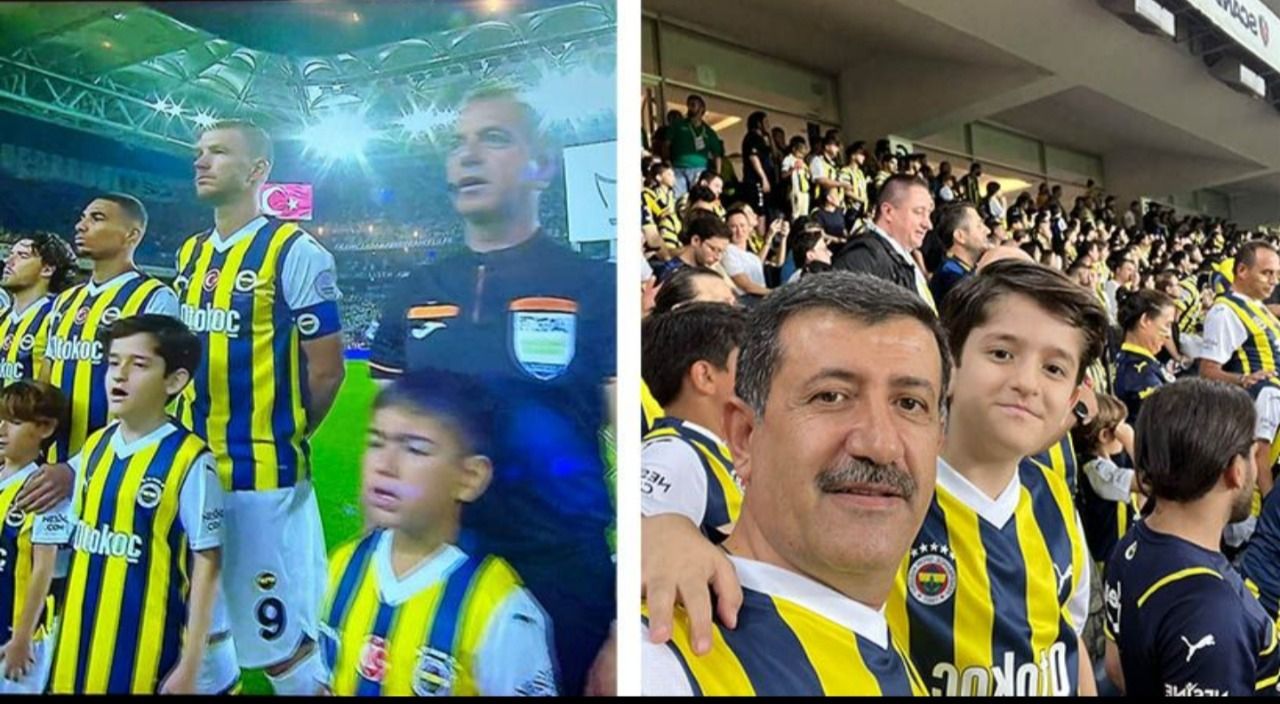 Yıldız futbolcu seremoniye Urfalı çocukla çıktı
