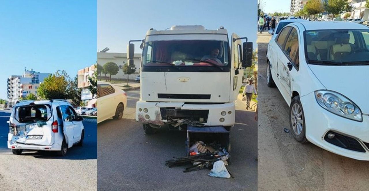 Ceylanpınar’da zincirleme kaza… Faciadan kıl payı kurtuldular…