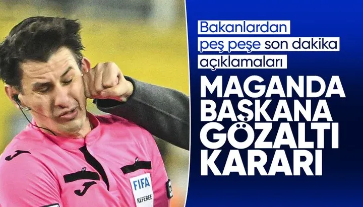 Ankaragücü Başkanı Faruk Koca hakeme yumruk attı! Saldırganlar hakkında gözaltı kararı verildi