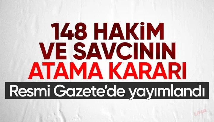 Hakim ve savcı adayı atamaları Resmi Gazete'de