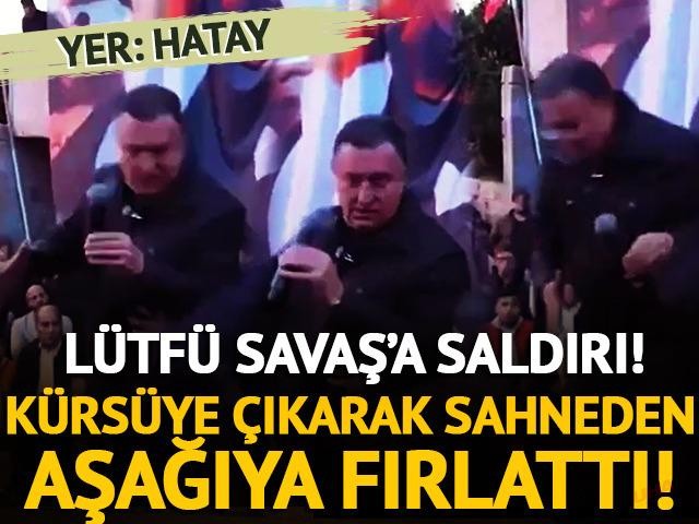 Hatay Belediye Başkanı Lütfü Savaş'a seçim çalışması sırasında saldırı