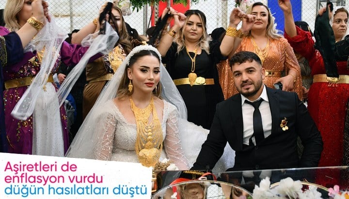 2 gün 2 gecelik aşiret düğününde 2 milyon liralık takı
