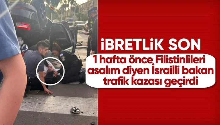 "Filistinli esirleri öldürelim" diyen İsrailli aşırı sağcı bakan Ben Gvir kaza yaptı