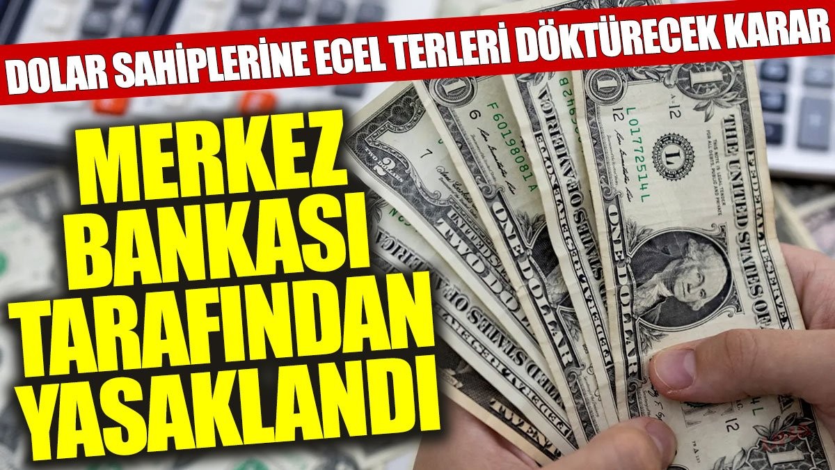 Dolar sahiplerine ecel terleri döktürecek karar: Merkez bankası tarafından yasaklandı