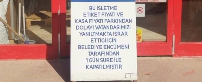 Market’te Fiyat Hilelerine Geçit Yok: Etiket-Kasa Fiyat Farkı Sebebiyle Ağır Ceza ve Mühürleme