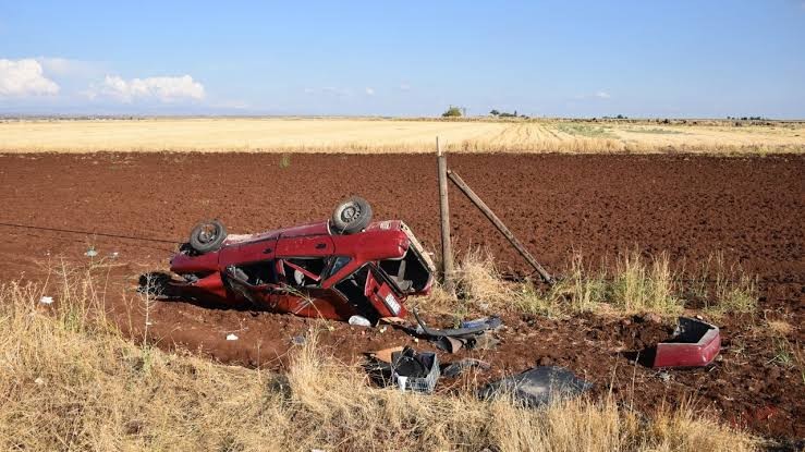 Şanlıurfa'da şarampole devrilen otomobildeki 4 kişi yaralandı
