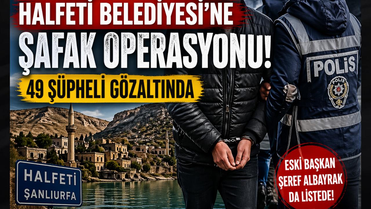 Halfeti Belediyesi’ne Şafak Operasyonu: 49 Şüpheli Gözaltında