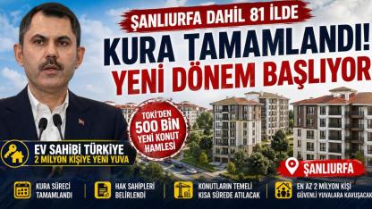 Şanlıurfa Dahil 81 İlde Kura Tamamlandı: Yüzyılın Konut Projesi’nde Yeni Dönem