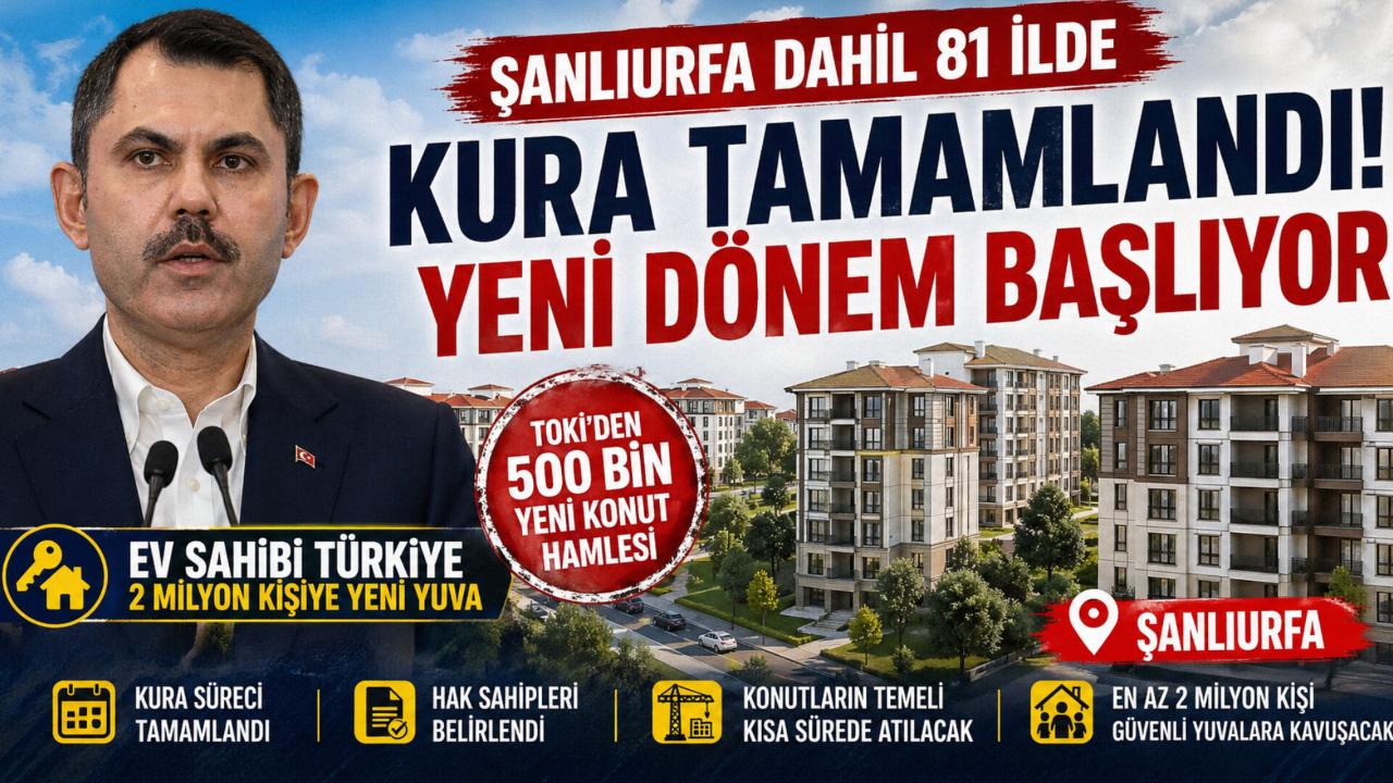 Şanlıurfa Dahil 81 İlde Kura Tamamlandı: Yüzyılın Konut Projesi’nde Yeni Dönem