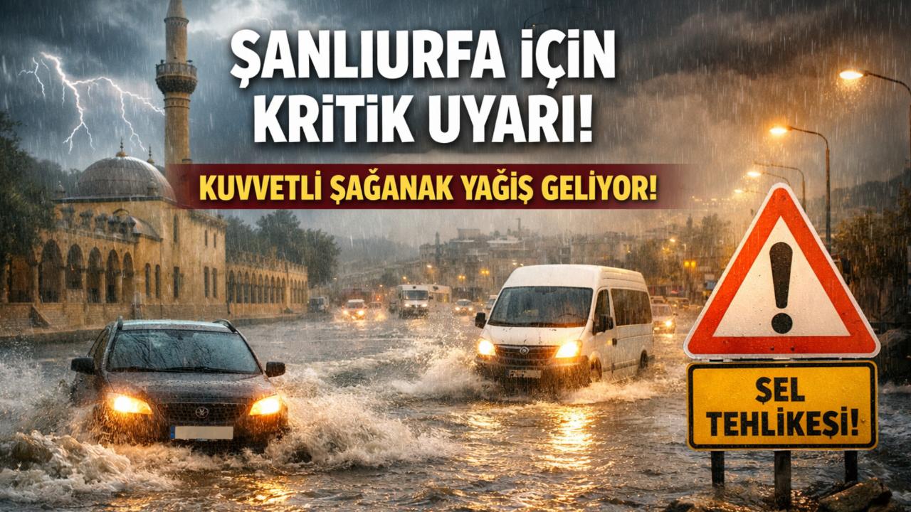 ŞANLIURFA İÇİN KRİTİK UYARI: KUVVETLİ SAĞANAK GELİYOR!