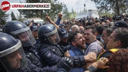 Şanlıurfa’da “Okulda Şiddete Hayır” Yürüyüşünde Gergin Anlar