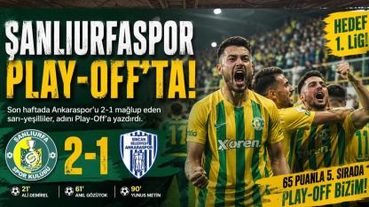 Şanlıurfaspor’dan Kritik Zafer: Play-Off Bileti Son Haftada Geldi