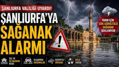 Şanlıurfa’ya Sağanak Alarmı: Valilikten Sel ve Dolu Uyarısı
