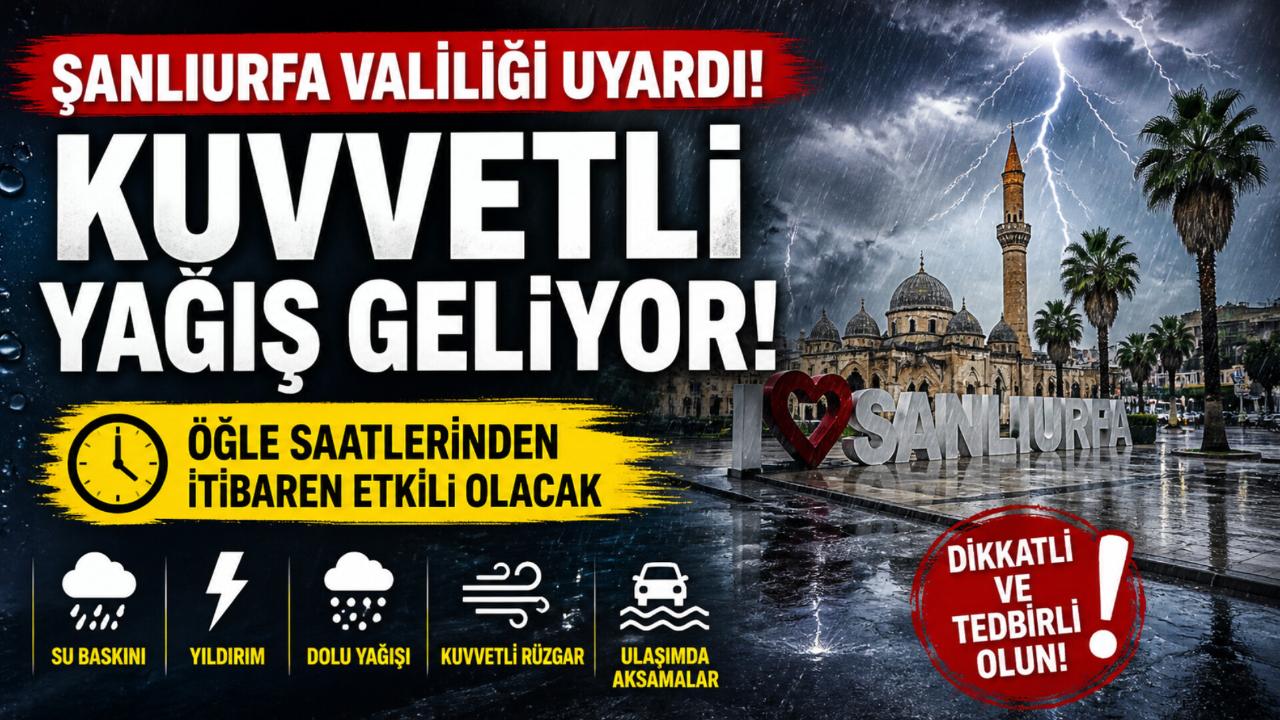Şanlıurfa İçin Kritik Uyarı: Öğle Saatlerinden İtibaren Kuvvetli Yağış Geliyor!
