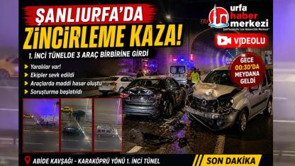 Şanlıurfa’da Gece Yarısı Zincirleme Kaza: Yaralılar Var
