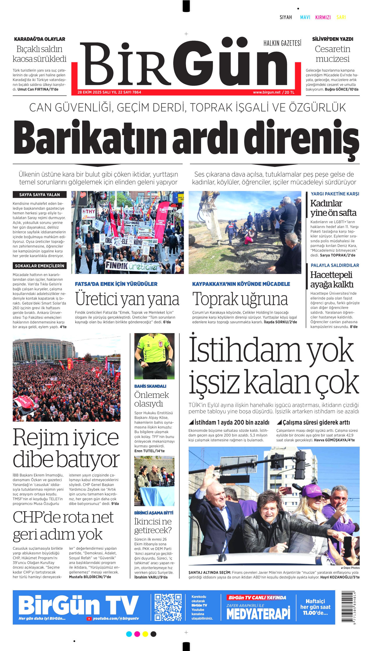 BİRGÜN Gazete Manşeti