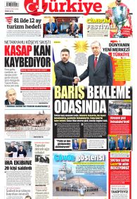 TÜRKİYE GAZETESİ Gazete Manşeti