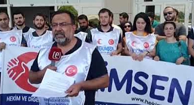 Urfa'da sağlık çalışanları şiddete uğrayan arkadaşları için iş bıraktı